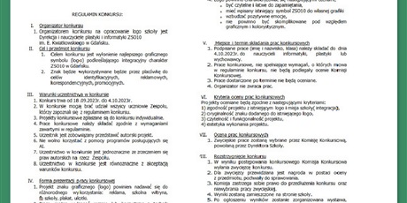 Powiększ grafikę: Regulamin konkursu.