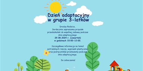 Spotkanie adaptacyjne dla 3 latków