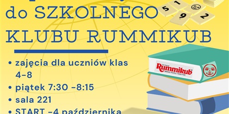 Szkolny Klub Rummikub dla klas IV - VIII