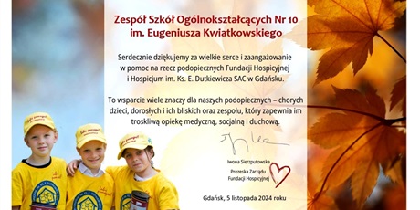 Powiększ grafikę: Podziękowania za akcję "Rozpalmy Światło dla Hospicjum"